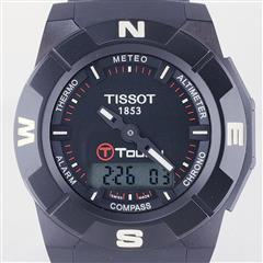 TISSOT Gent's Watch T-Touch 41mm Digital/Analog Black Titanium T001520A